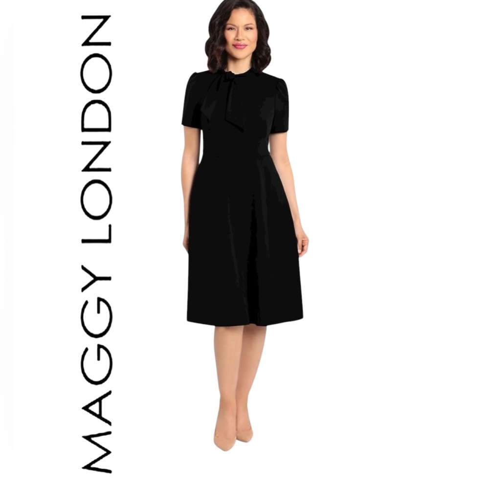 Maggy London Black A-Line Stewardess Dress | Size 6 | NWT